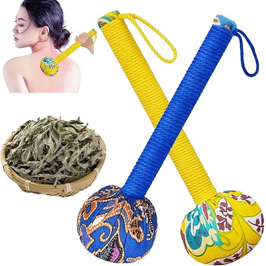 Manual Hammer Massager,Whole Body Massage Hammer,Back Pain Massage Hammer 2P Blue and Yellow…