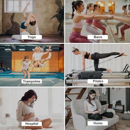 Pilates Socks for Women, Cushioned Ankle Grippy Non Slip Socks for Yoga, Hospital, Barre, Sports Home Slipper 2/4 Pairs