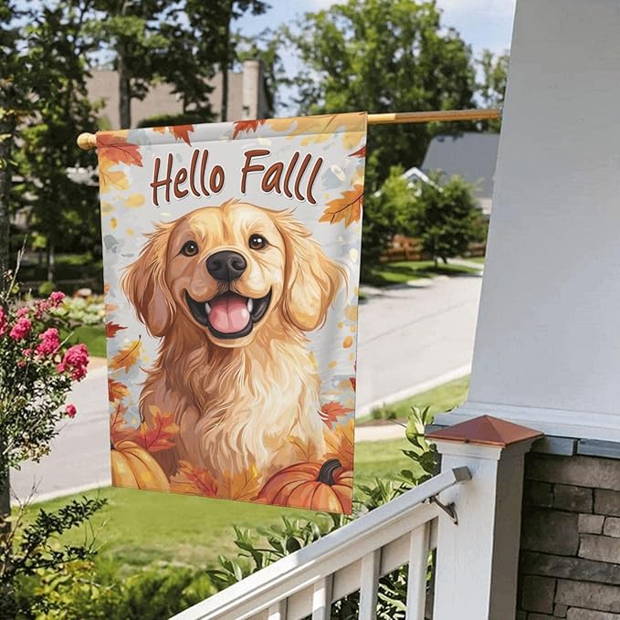Dog Garden Flag 12x18 In Double Sided Yard Flags Lawn Sign Decor No Flagstand