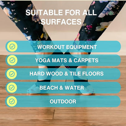Tucketts Toeless Pilates Socks with Grips for Women, Non-Slip Yoga & Barre Socks for Stability & Barefoot Workouts, Size 6-13