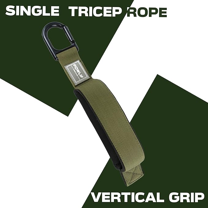 Tricep Rope Cable Attachment, Tricep Pull Down Rope & Exercise Handles, Cable Machine Attachment for Gym (Tricep Rope Set or Single Handle)