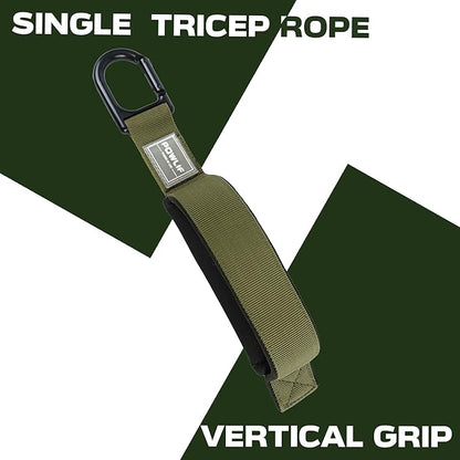 Tricep Rope Cable Attachment, Tricep Pull Down Rope & Exercise Handles, Cable Machine Attachment for Gym (Tricep Rope Set or Single Handle)