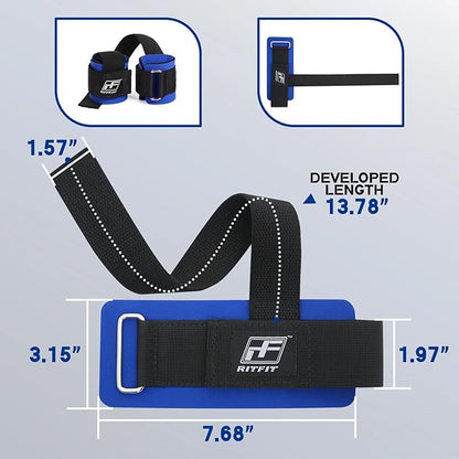 RitFit Lifting Wraps, Wrist Straps for Weightlifting, Wrist Support for Working Out, Bodybuilding, MMA, Powerlifting, Strength Training, Men & Women