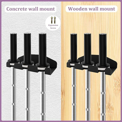 Barbell Storage Rack, Vertical Hanging Barbell Rack, Heavy Duty Wall Mounted Barbell Holder, Olympic Wall Mount Barbell Holder Space Saving Bar Holder Suitable for Garage, Gym, Home Fitness