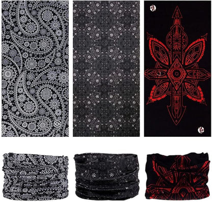 Headband Neck Gaiter Head Wrap Headwear Face Mask Magic Scarf Bandana for Men and Women