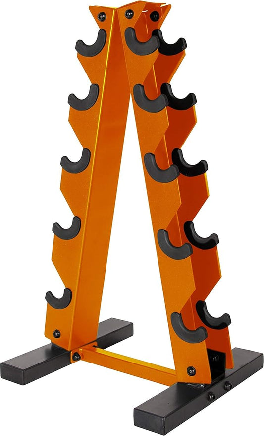 WF Athletic Supply Dumbbell Rack, 5-Tier A-Frame Dumbbell Rack for Dumbbell Storage, Color Options Available in Black/White/Green/Yellow/Red/Pink/Orange & Blue