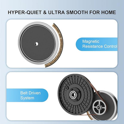 Elliptical Exercise Machine for Home,3-in-1Compact Training Machines with 16 Resistance Levels,14LB Flywheel,Low Impact Magnetic Cross Trainer,Quiet Portable Elliptical for Seniors&Small Spaces