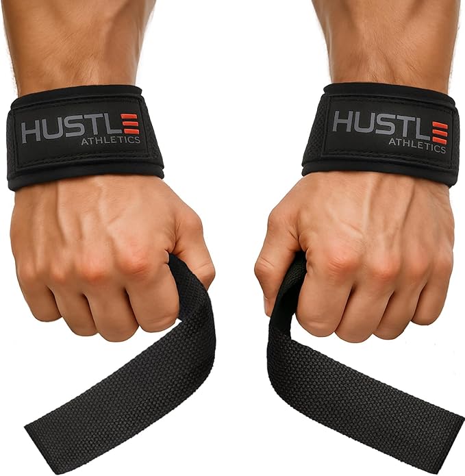 Lifting Straps for Weightlifting & Deadlifts – 21" Wrist Straps with Thick Neoprene Padding – Pro Heavy Duty Gym Wrist Wraps for Powerlifting, Bodybuilding & Strength Training for Men & Women