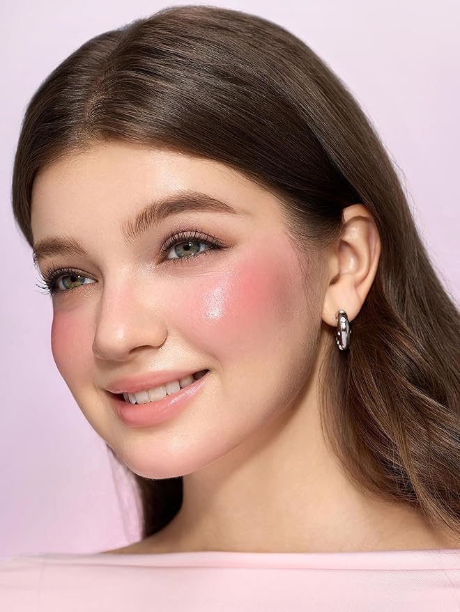 SHEGLAM Glass Glow Blush Stick Cream for Cheek and Lip, Waterproof Hydrating Tinted Solid Moisturizer Blendable Natural Grow Nude Face Blush Makeup-Cherry Express