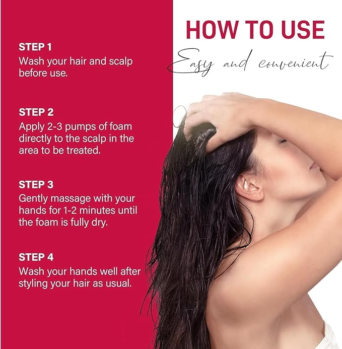 5% Minoxidil Foam for Women Hair Growth: Hair Regrowth Treatment for Women, Reduce Hair Thinning & Hair Loss, Nourish Scalp, Thicker & Fuller Hair, 2 x 60g (2-Month Supply)
