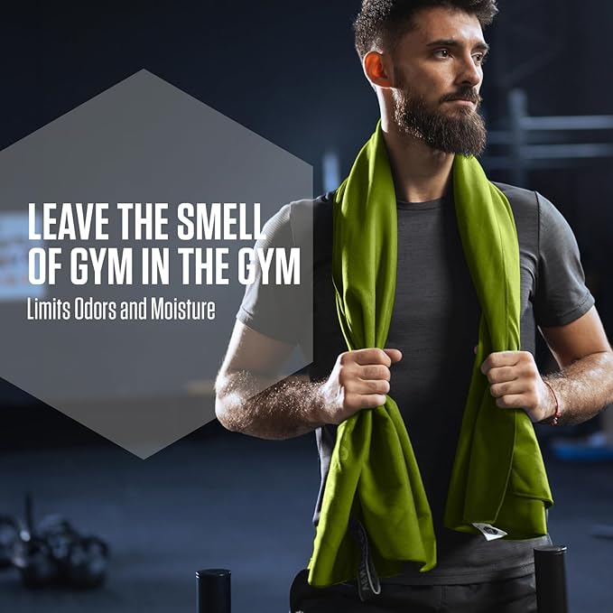 VENTURE 4TH Quick Dry Towel. Microfiber Travel Towel Ideal for Camping, Hiking, Backpacking, Gym. Lightweight & Fast Drying Travel Towels for Body. Compact & Easy to Pack - Lime Medium