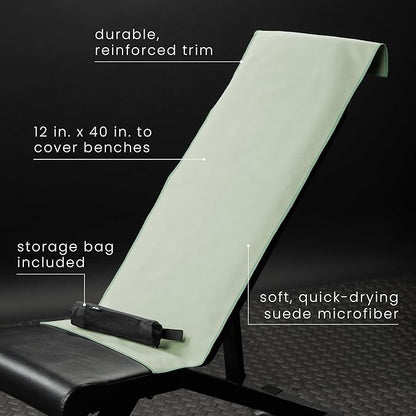 S&T INC. Microfiber Travel Towel, 3 Pack, Cooling Towels for Camping, Yoga, Home and Gym Bag, 3 Storage Bags Included, 12 Inch x 40 Inch, Sage Green