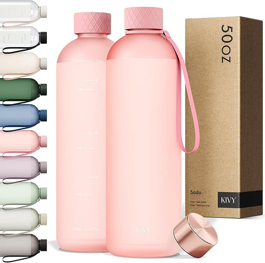 KIVY Tritan Water Bottle 2nd Generation (Rose, 50oz)