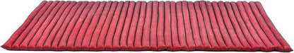 Leewadee - Kapok Roll Mat – Handcrafted Folding Sleep & Relaxation Mattress from Thailand, Ideal as Guest Bed, Camping Mat, Yoga Mat or Traditional Futon, 75 x 39 inches, Red