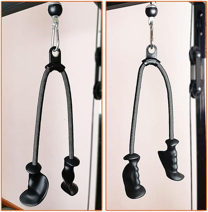 Ergonomic Tricep Rope Pulldown Attachments, Upgraded 27 32 40 & 47 Inch Extra Long Triceps Rope Cable Attachments for Gym, LAT Pull Down Bar for Cable Machine, Tricep Workout Cable Attachments