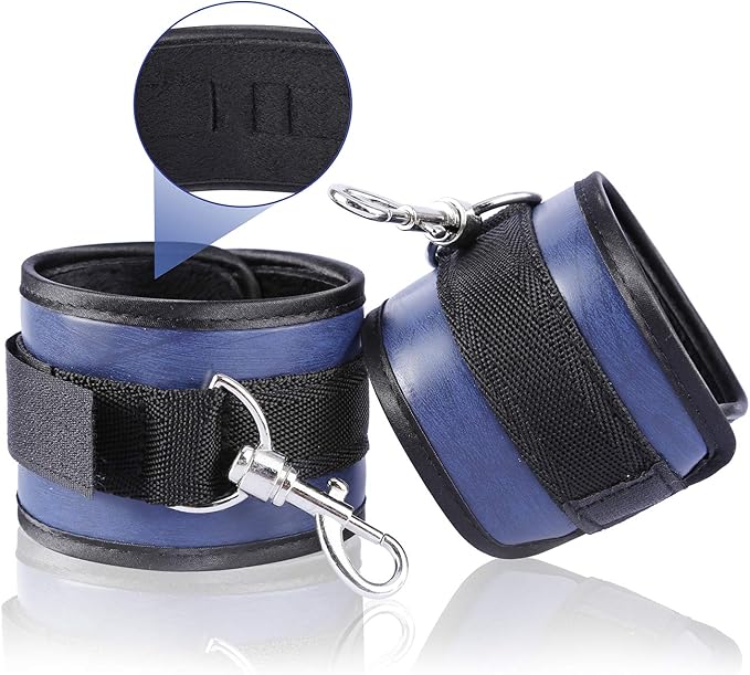 Soft Adjustable Straps Set PU Leather Kit for Hand-Wrist-Ankle Home Gym Sports