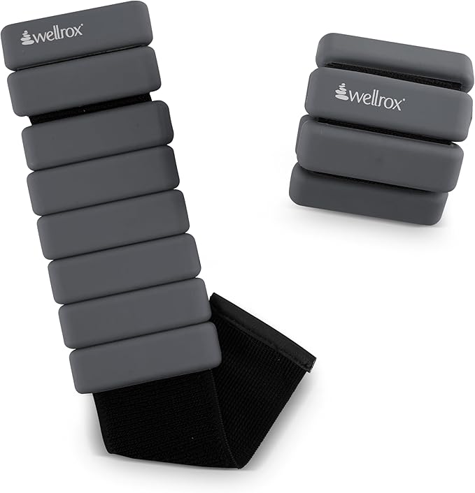 Weighted Bangles – Adjustable Ankle and Wrist Weights for Women & Men – Set of Ankle Weights 2 lbs (1 lb Each Wrist Weight) | Weighted Arm Bands for Pilates, Yoga, Running & Walking