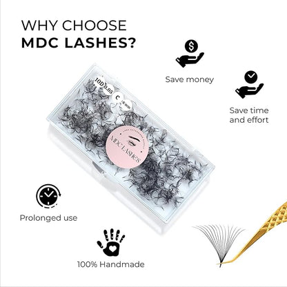 500 Promades Eyelash Fans| 5D-20D, 0.03-0.05-0.07 Thickness, C/CC/D Curls, 8-18mm| Volume Lash Extensions Premade Lash Fans Pro Pre Made False Eyelashes Pestañas Pelo A Pelo(14D-0.05-CC-13)