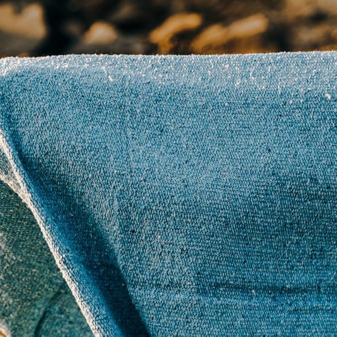Open Road Goods Solid Color Mexican Yoga Blanket – Large Handwoven Throw for Yoga, Beach, Camping or Home – Soft and Durable Cotton Blend