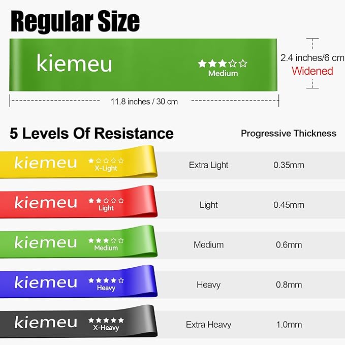 Mini Loop Resistance Bands for Working Out Legs, Elastic Stretch Bands for Exercise Loop Bands, Rubber Exercise Bands for Physical Therapy and Rehab, 6 cm Upgraded Version