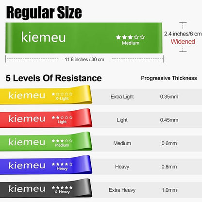 Mini Loop Resistance Bands for Working Out Legs, Elastic Stretch Bands for Exercise Loop Bands, Rubber Exercise Bands for Physical Therapy and Rehab, 6 cm Upgraded Version