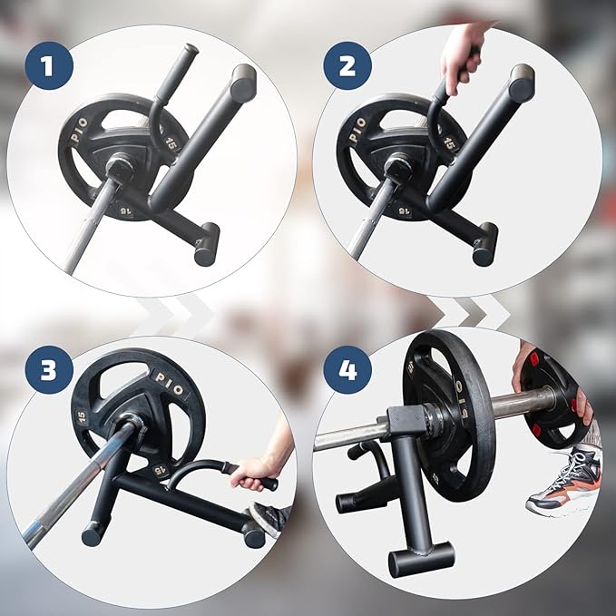 Deadlift Jack Barbell Stand,Barbell Stand for Weight Training Home Gym Easily Unload and Load 600lbs Barbell Plates for Deadlift Exercise