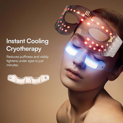 Red Light Therapy Eye Mask for Under Eye Treatment & Rejuvenation - Skincare Device for Dark Circles, Wrinkles, Forehead Lines, Crow's Feet