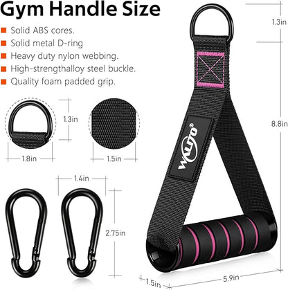 WALITO Exercise Handles, Replacement Cable Machine Attachments for Home Gym Equipment, Pulley System, Pilates, Resistance Bands, Strength Trainer, Heavy Duty Working Out Handles