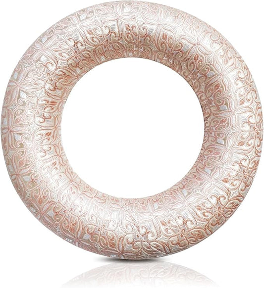 Singing Bowl Cushion for Tibetan Singing Bowls, Handmade Silk Brocade Round Cushion Pillow for Sound Healing and Crystal Sound Bowls Accessories(Pink,6.7 Inch)