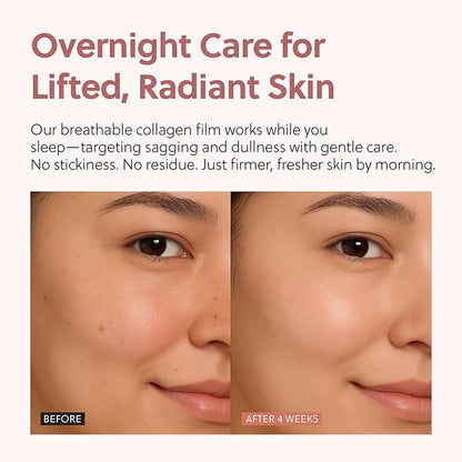 QUIA Overnight Collagen Wrapping Mask – Wake Up with Firmer, Hydrated Skin – Easy Peel-Off Formula – Korean Skincare for Radiance and Elasticity – For All Skin Types, 75ml