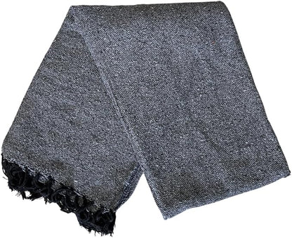 Open Road Goods Solid Color Mexican Yoga Blanket – Large Handwoven Throw for Yoga, Beach, Camping or Home – Soft and Durable Cotton Blend