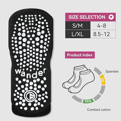 Yoga Socks Non Slip Skid Socks with Grips Pilates Ballet Barre Socks for Women