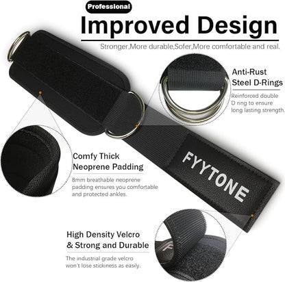 Ankle Resistance Bands with Cuffs, Women Workout for Home Gym, Glutes Exercise at Home, Ankle Strap for Cable Machines Women, Shaping The Perfect Butt.