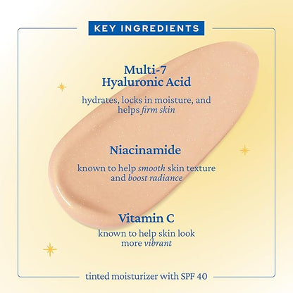 belif Dew Guard Vitamin C Glow Tint SPF 40 - Niacinamide, Hyaluronic Acid, Glow Booster + Serum + UVA/UVB Protection, Korean Tinted Mositurizer, 1.69 fl. oz
