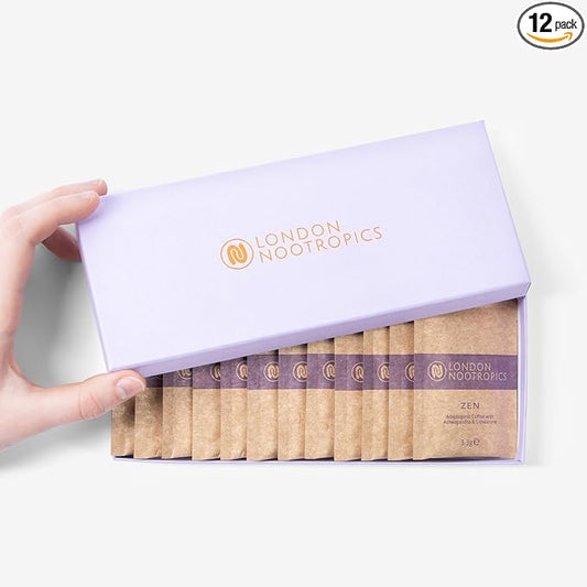 London Nootropics - Zen - Adaptogenic Mushroom Coffee with Ashwagandha & L-theanine - 12 Sachets