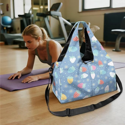 Yoga Mat Bag for Women Men Large Carryall Tote with Adjustable Shoulder Strap for Gym Yoga Travel Pilates Office