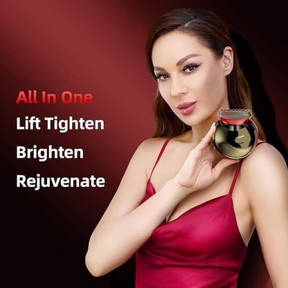 Face Massager with Light Therapy for Face, 3-in-1 Skin Tightening Device for Wrinkles, Home Use Face Lifting Device