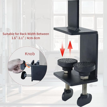Nordic Hamstring Curl Squat Rack Attachment for Power Rack, Sit Up Bar Foot Holder for Ultimate Home Gym Experience Split Squat Core Workout for Hamstring Curl Sit Up