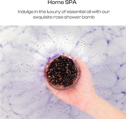 Bath Bombs for Women, Gift Set of 6 Fizzies Luxury Large Size with Real Flowers and Natural Organic Essential Oil, Self Care Gifts for Women, Mon, Daughter, Girlfriend, Kids,Pack of 6 (Multiple)