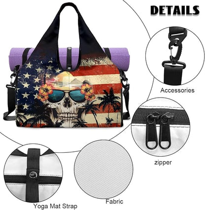 Yoga Mat Bag for Women Men Large Carryall Tote with Adjustable Shoulder Strap for Gym Yoga Travel Pilates Office