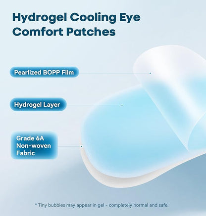 8 Packs Hydrogel Eye Mask Disposable Cold Therapy Sleep Mask Soothing Headache Relief Dry Eye, Stress Relief Eye Fatigue, Cooling Eye Masks Cool Masks for Puffy Eyes Travel Essentials
