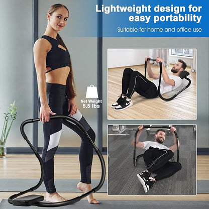 Goplus AB Fitness Crunch, Portable Abdominal Machine Workout Exerciser for Core Strength, Muscle Training, Sit Up AB Trainer for Home, Office, Gym