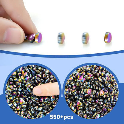 550pcs Ferrite Putty Fidget Toys for Adults - Stress Relief Desk Gadgets with Magnetic Beads, Professional Sensory Toys for Office Anxiety & Focus, Gifts for Men Women