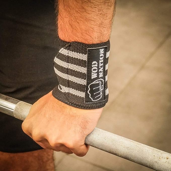 WOD Nation Wrist Wraps for Weightlifting & Strength Training – Professional Gym Straps w/Thumb Loop for Men & Women