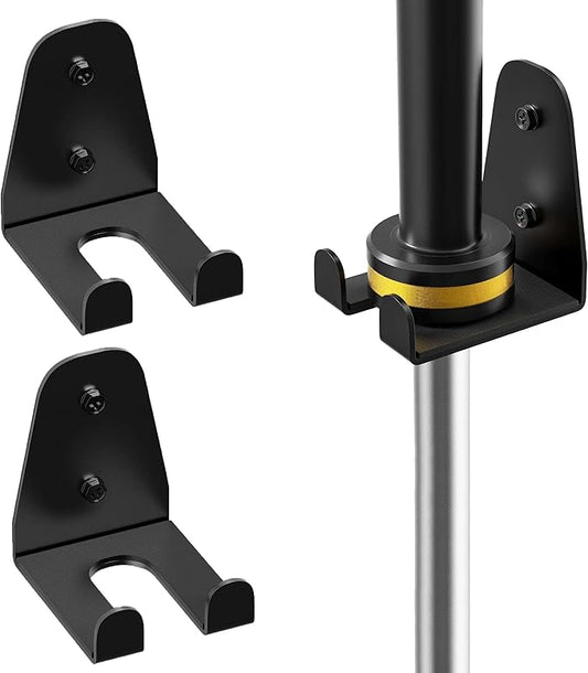 Olympic Barbell Hanger Wall Bracket, Barbell Rack Holder Wall Mount, Holds Under 1.3 Inches Bar Size, Space Saving Commercial or Home Gym Storage Accessory