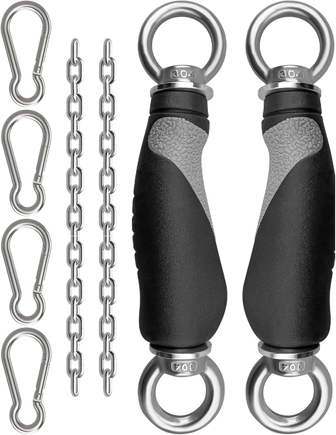 Upgrade LAT Tricep Rope Cable Attachment, Rubber Gym Exercise Handles for Cable, Ergonomic Single Handle Tricep Attachment Cable Machine, LAT Pull Down Attachments for DIY Workout Equipment