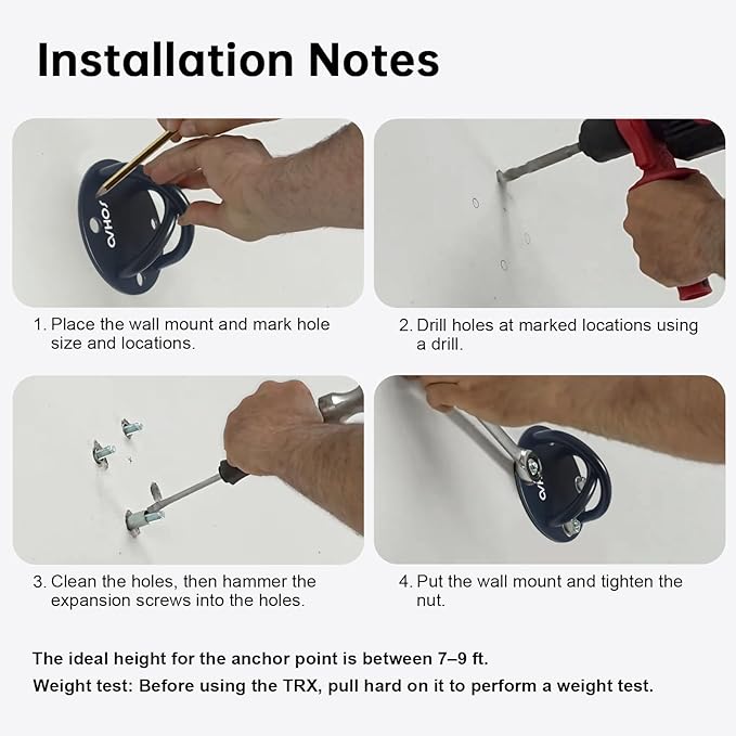 Wall Ceiling Mount Bracket for Suspension Straps, Aerial Yoga Swing & Hammock, Gymnastic Rings, Boxing Punching Bags, Body Strength Gym Equipment and Battle Ropes