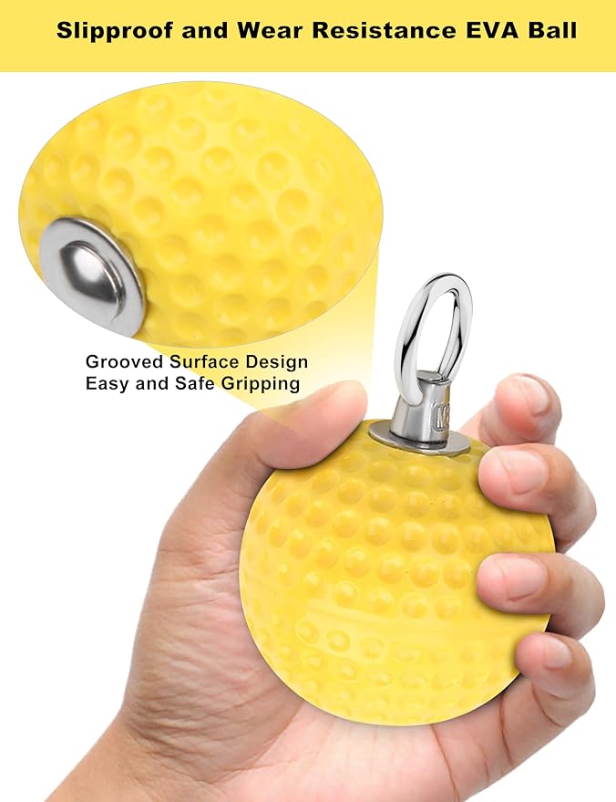 Pull Up Grips Ball Grip Strength Trainer, Climbing Grip Strength Training Pull Up Grips Handles, Cable Machine Attachments, Pull Down Attachment for Hand Wrist Finger