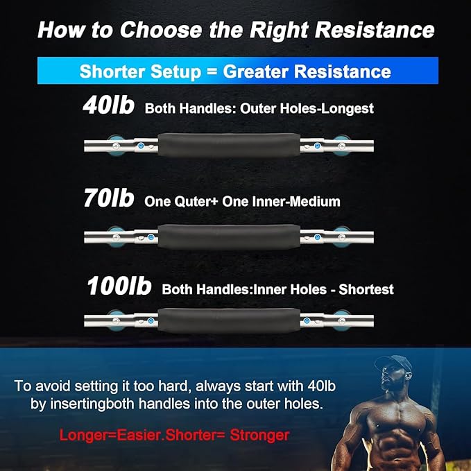 Twister Arm Trainer, Mr Sculpt Chest Trainer Gorilla bar, Pull up bar, 40-100lb Adjustable Chest Workout Equipment, Chest Workout, Forearm Strengthener, Grip Strength Trainer