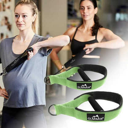 Pilates Double Loop Straps for Pilates Reformer, Fitness Metal D Ring Straps Handle, Pilate Accessories Yoga Wristbands Exercise Straps for Gym Home Workout 2PCS